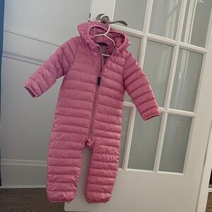 Pink Quilted Toddler Snowsuit by Primary